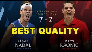 Nadal v Raonic  Laver Cup 2019 FULL MATCH 7  50 FPS HD [upl. by Haidej]