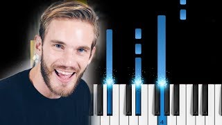 PewDiePie  Congratulations  EASY Piano Tutorial  Piano Cover [upl. by Sinned]