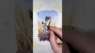 Quick little watercolor painting [upl. by Ronyar]