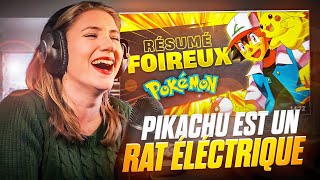 Je RÉAGIS au RÉSUMÉ FOIREUX  POKEMON  SACHA EST LE PIRE DRESSEUR  😂 [upl. by Inad]