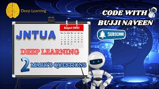 JNTUA Deep Learning August 2023 Question Paper  2Mark Questions Explained [upl. by Randolph]