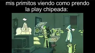 mis primitos viendo como prendo la play chipeada [upl. by Ellersick435]