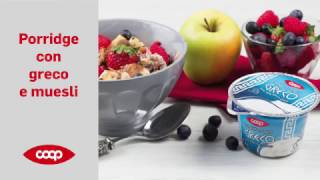 Porridge con yogurt greco e muesli [upl. by Gunn]