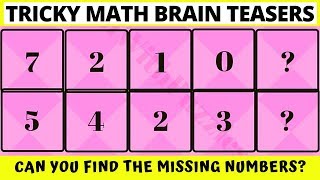 Tricky Math Brainteasers with Answers [upl. by Hankins]