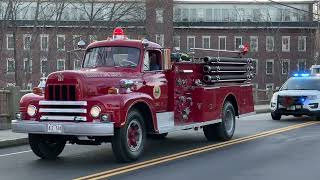 Fire Apparatus participating in the 2023 South Berwick MERollinsford NH Christmas Parade [upl. by Tenn]