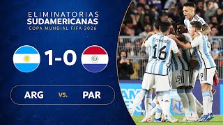 ARGENTINA vs PARAGUAY 10  RESUMEN  ELIMINATORIAS SUDAMERICANAS  FECHA 3 [upl. by Lumbard471]