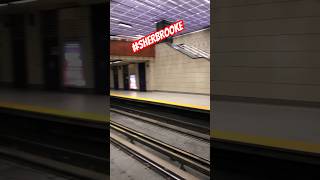 Sherbrooke metro station in montreal sherbrooke 🚇🚇🚇 [upl. by Grunenwald699]