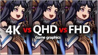 4K vs QHD vs FHD Game Graphics  1080p 1440p 2160p [upl. by Jimmy769]