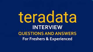 Basic Teradata Interview Questions and Answers Part1 Teradata DAtabaseSQL [upl. by Mcclees]