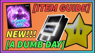 NEW  UPDATED ITEM GUIDE  A DUMD DAY  FULL ITEMS IN GAME ADD [upl. by Singband927]