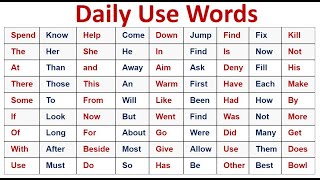 Daily use words  Spoken English [upl. by Ppik]