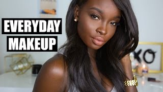 MY UPDATED EVERYDAY MAKEUP ROUTINE  DARK SKIN [upl. by Neehsas96]