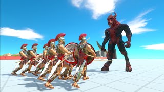 Can 10 spartans beat mini boss  animal revolt battle simulator [upl. by Niajneb]