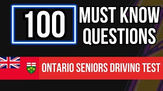 Ontario Seniors Driving Test 2024 100 Must Know Questions [upl. by Tirma205]