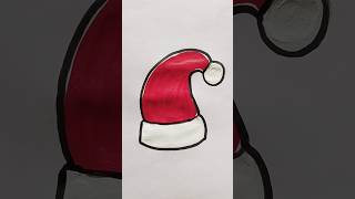 Santa Claus Hat Acrylic Painting For Kids hat santa painting trending shorts viralvideo [upl. by Gilliette623]