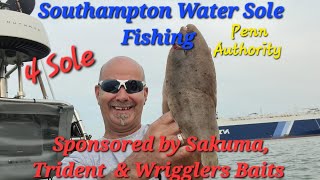 Sole Fishing Southampton Water Small Boat Fishing Penn Authority Finnor Southcoast United kingdom [upl. by Nor451]