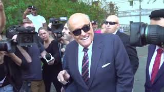 Rudy Giuliani Arrives at Court Talks with Media  NYC [upl. by Pomona]