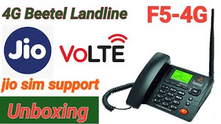 4G VOLTE Jio Sim Support Beetel F54G Landline Phone Unboxing [upl. by Enyrhtak318]