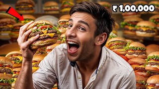 Unlimited Burger Eating Challenge With My Friends Winners Get ₹100000  Challenge Gone wrong 😰 [upl. by Ylram]