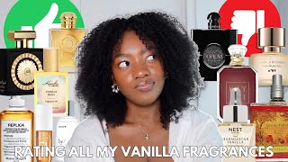 RATING All Of My VANILLA FRAGRANCES  would I buy them again top vanilla perfumes ranked [upl. by Aihsas801]