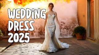 Wedding dress 2025 fashion show weddingdress bride video fashion [upl. by Anehsak1]