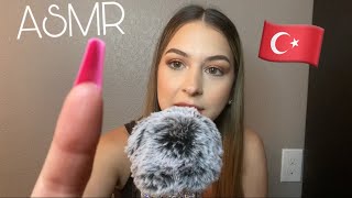 ASMR trying to speak Turkish 😬😅🇹🇷 close up whispers ♥️ I tried lol [upl. by Aikit]