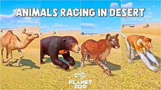 American Cheetah Sun Bear Proboscis Monkey Caracal Dromedary Camel  Planet Zoo Animals Race [upl. by Felita]