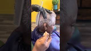 Her relaxer made her hair yellow  How to easily remove yellow from gray hair [upl. by Quita]