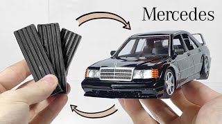 Превращение пластилина в машину Mercedes 190E 92 часа работы за 15 минут [upl. by Yeffej]