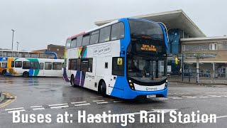 Buses at Hastings Railway Station 28052024 [upl. by Aihsenrad]