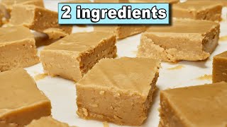 How To Make 2 Ingredient Peanut Butter Fudge [upl. by Iak977]