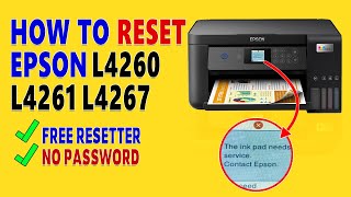 RESET Epson L4260 L4261 L4267  Free Epson L4260 Resetter Download Without Password [upl. by Weider]