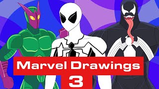 My Marvel Drawings 3 300 Subscriber Celebration [upl. by Haletta]