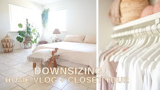 Downsizing Home Vlog  Closet Tour [upl. by Nnayllehs]