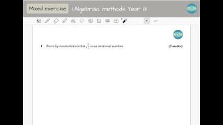 Mixed questions 1 Algebraic methods Question 1 Year 13 [upl. by Ettennad]