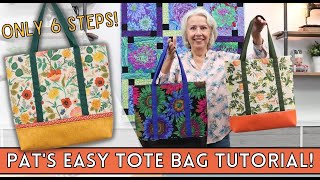 How To Make A Tote Bag  In Only 6 Easy Steps [upl. by Adiazteb739]