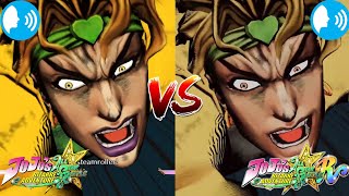 Character Voices ComparisonJoJos Bizarre Adventure All Star Battle VS All Star Battle R [upl. by Andriette]