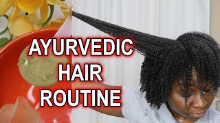 Ayurvedic Hair Care Natural Hair Routine  DiscoveringNatural [upl. by Lissak]