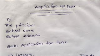 Application for sick leave  Application for fever  How to write application in English [upl. by Naleag]