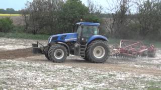 New Holland T8330 amp Horsch Tiger [upl. by Eeznyl]