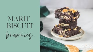 Marie Biscuit Brownies Eggless  The Cupcake Confession [upl. by Garlinda]