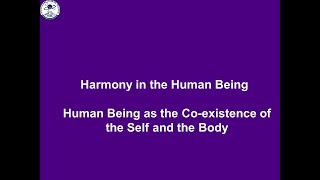 L 2 Harmony in Human Being Self and Body [upl. by Wolford639]