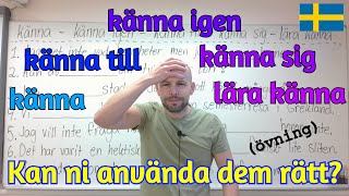 Känna känna igen känna till lära känna kan ni använda dem rätt SFI [upl. by Ativ]