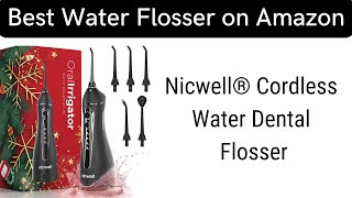 Nicwell Water Dental Flosser Review  Nicwell Dental Oral Irrigator Portable and Rechargeable [upl. by Vharat702]