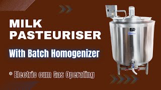 Milk Pasteurizer Machine 500 liter  Milk Boiler Machine  Electric Boiler Machine [upl. by Gnut]