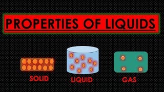 LIQUID CHARACTERISTIC PROPERTIES  STATE OF MATTERFSC CHEMISTRYYOUTUBE [upl. by Love]