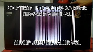 Tv polytron PLD 24D123 layar bergaris [upl. by Llenyl]