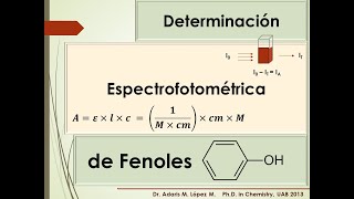 Determinación Espectrofotométrica de Fenoles Práctica de Laboratorio Video II [upl. by Nereus]