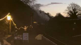 Betton Grange pulling a Santa train out of Shackerstone station in Leicestershire December 24 [upl. by Derriey]