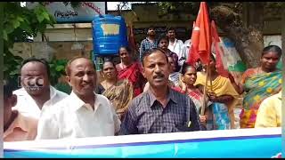 GOLLAPROLU MUNCIPAL EMPLOYEES DHARNA  30102024 KCC NEWS [upl. by Aicarg]